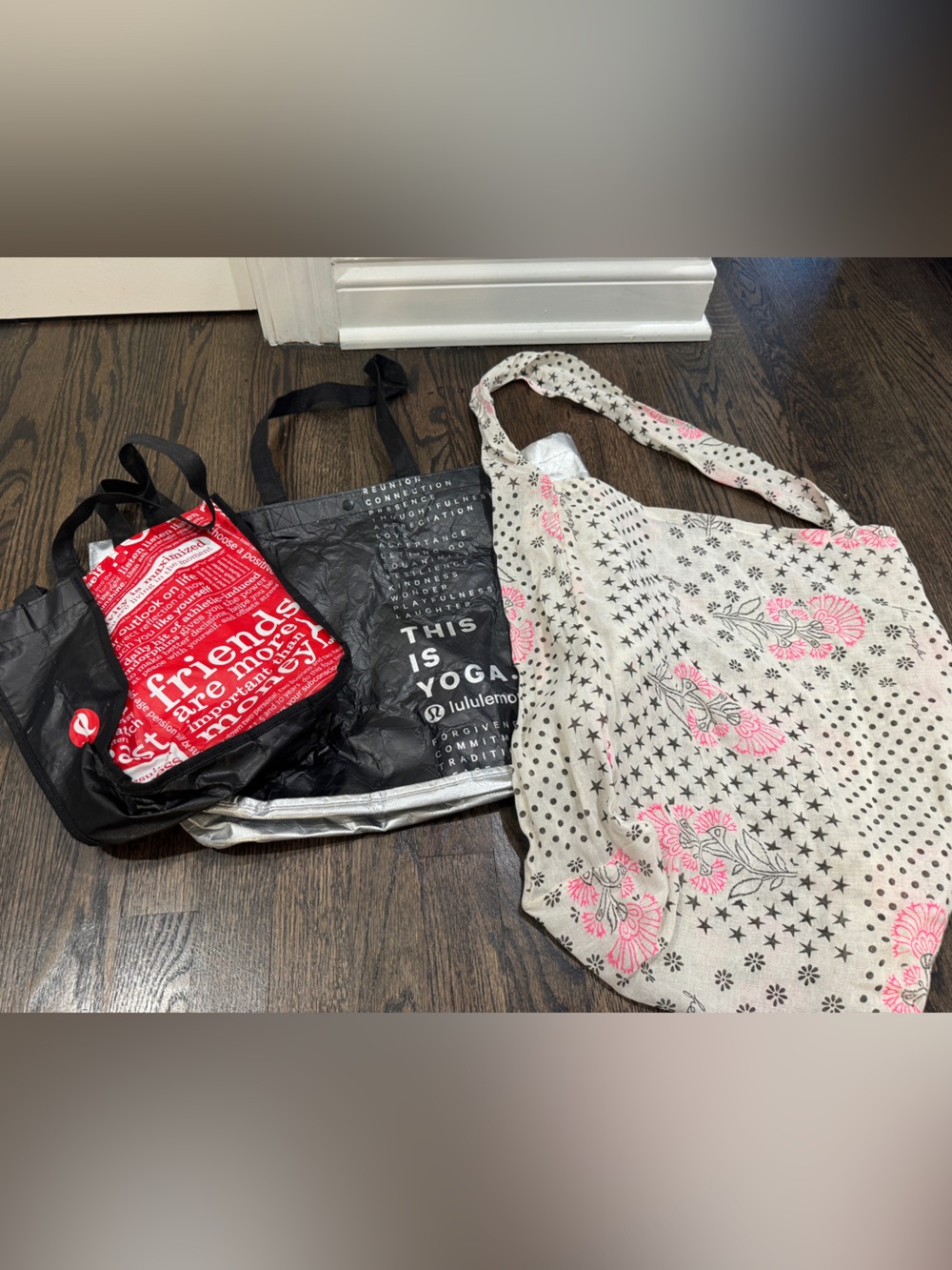 Lululemon & Free People Reusable Bag Bundle